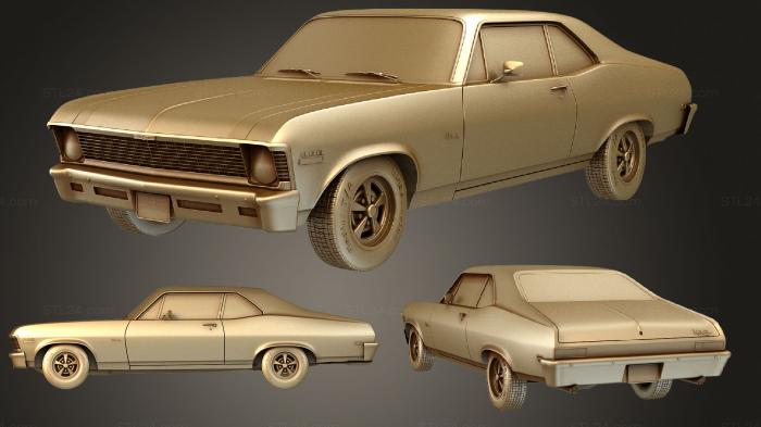 Автомобили и транспорт (Chevrolet nova 1969, CARS_1056) 3D модель для ЧПУ станка